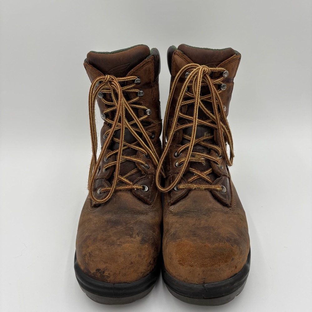 Red Wings Mens High Top Brown Leather Work SteelToe Shoes Lace Up Boots Size 8.5 - Picture 2 of 8